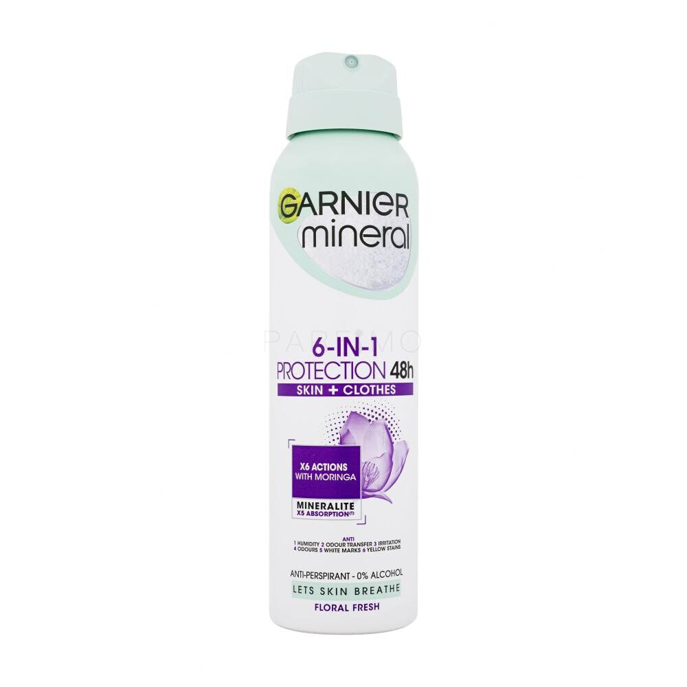 Garnier Mineral Protection 6-in-1 Floral Fresh 48h 50 ml antiperspirant Roll-on für Frauen