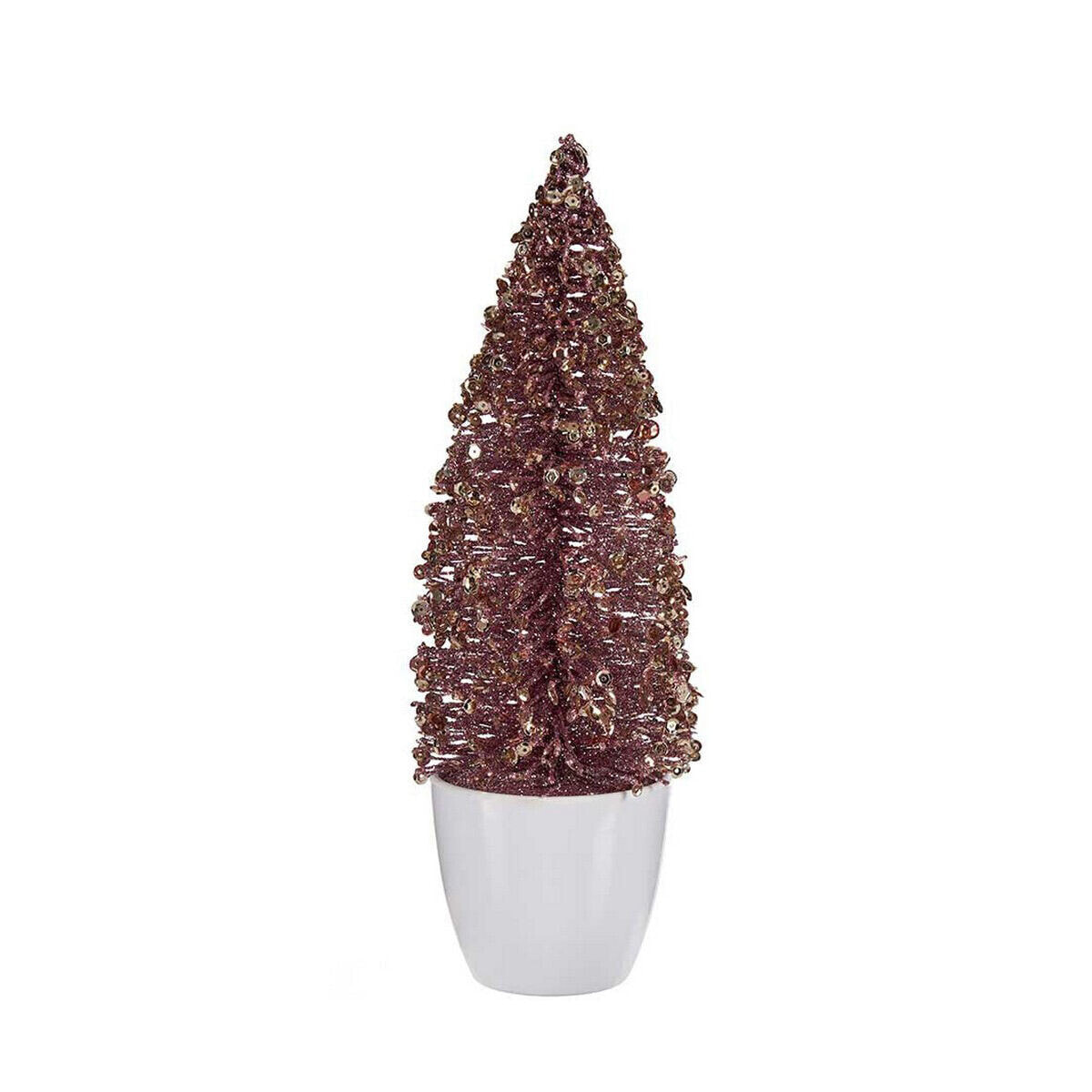 Christmas Tree Small Pink Golden Plastic 9 x 28 x 9 cm