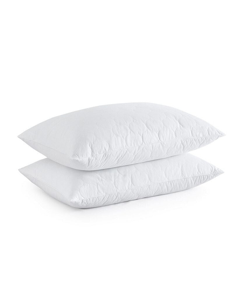 UNIKOME teardrop Quilted Goose Down and Feather Bed Pillows, 2 Piece, Standard/Queen