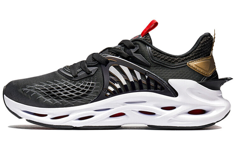 特步 氢风 3.0 减震防滑耐磨 低帮 跑步鞋 男款 黑金 / Спортивная обувь Nike Черное Золото 3.0
