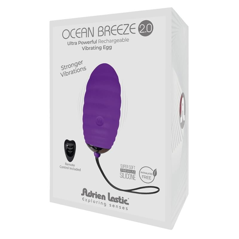 Виброяйцо или вибропуля Adrien Lastic Vibrating Egg with Remote Control Ocean Breeze 2.0 Purple