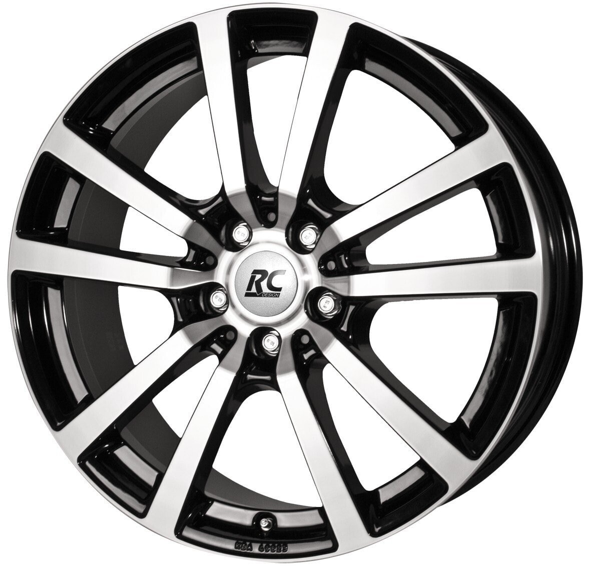 Колесный диск литой RC-Design RC25 schwarz front-poliert 8.5x19 ET59 - LK5/130 ML71.5