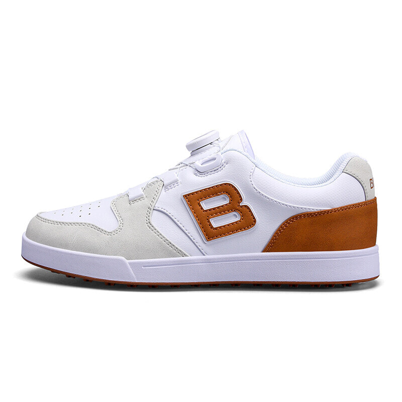 Birdie Golf Shoes Men Mid-Top White/Brown Khaki