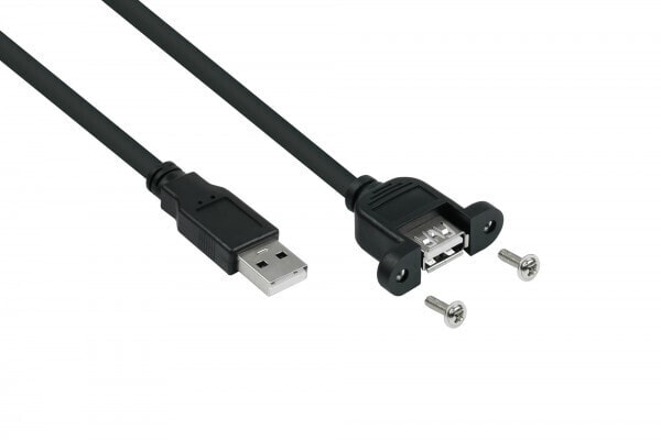 Good Connections UK20P-AEA-005S - 0.5 m - USB A - USB A - USB 2.0 - 480 Mbit/s - Black