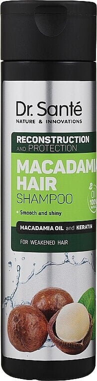 Aufbauendes Shampoo mit Macadamiaöl und Keratin - Dr. Sante Macadamia Hair