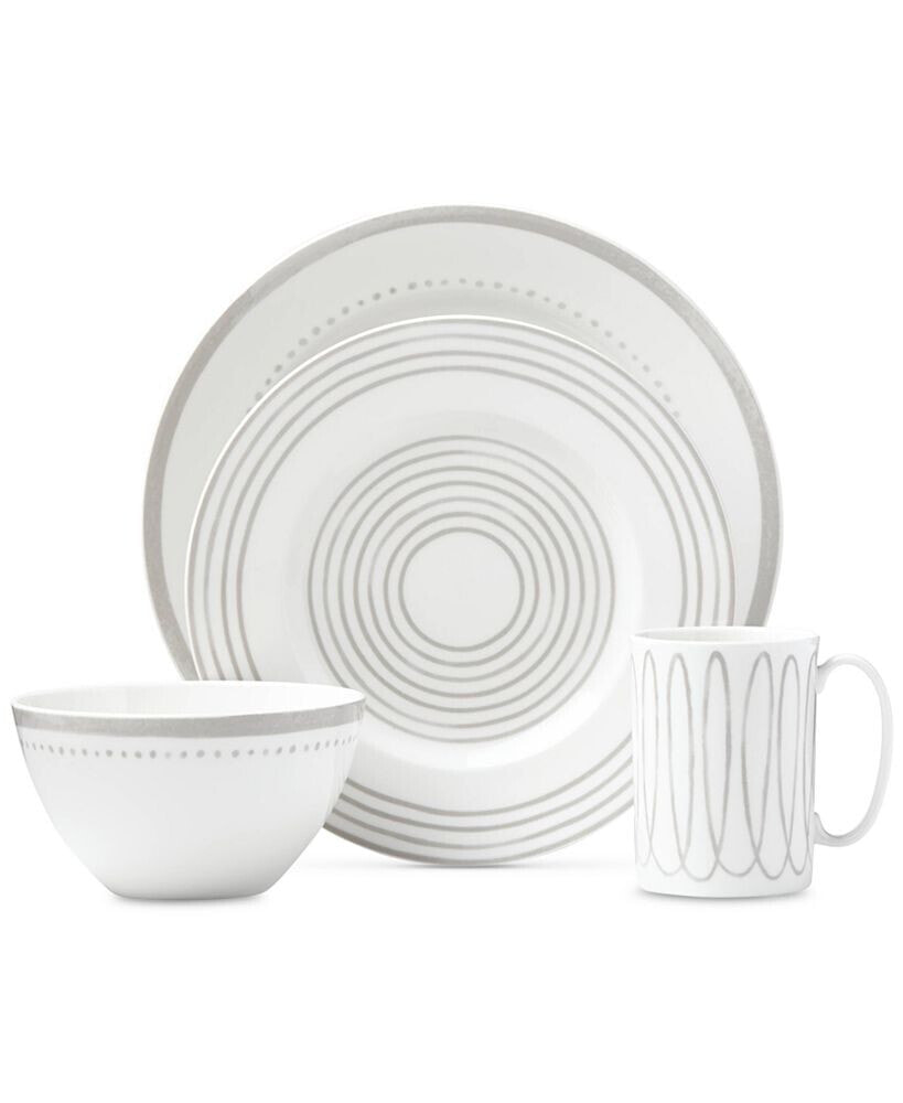 kate spade new york charlotte Street West Grey Collection 4-Piece Place Setting