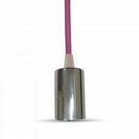 V-TAC Leuchten - Surfaced - Chrome - Pink - Silver - Office - 1 bulb(s) - E27