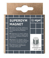 Sigel BA701 - Cylinder - Neodymium - Silver - Matte - 10 mm - 10 mm