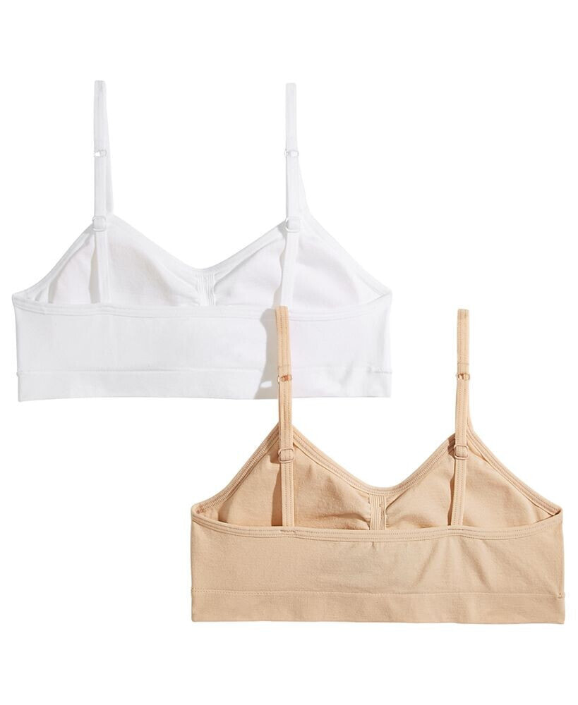Maidenform little & Big Girls 2-Pack Seamless Ruched Bras Color: Nude  Buff/white; Size: XL: Buy Online in the UAE & Shipping to Dubai