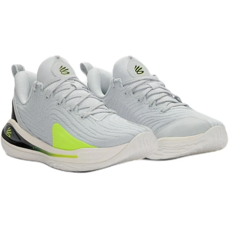 Under Armour Curry 12 Anti-Slip Wear-Resistant Low-Top Children's Basketball Shoes Gray Teenagers