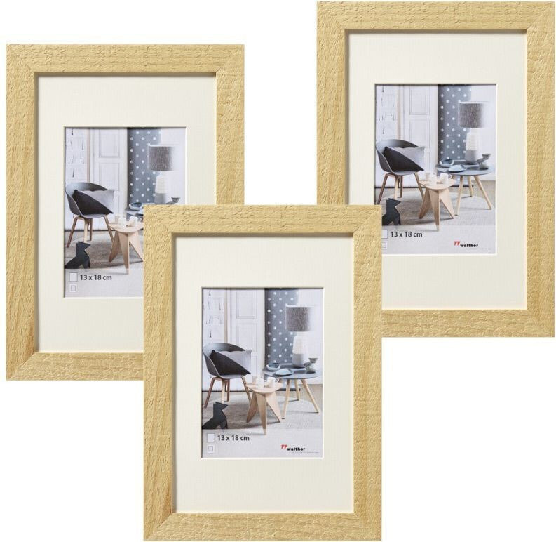Walther Home frame, 3x13x18, wood, beige and brown (HO338C)