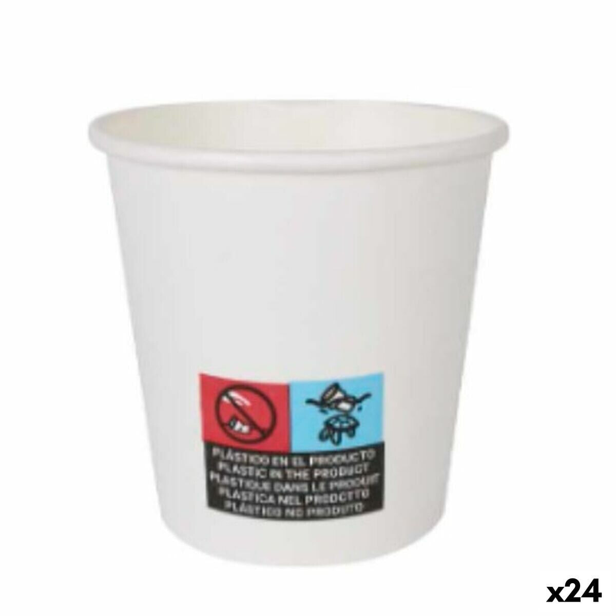 Набор стаканов Algon Картон Одноразовые Белый 24 штук 120 ml (100 Предметы)
