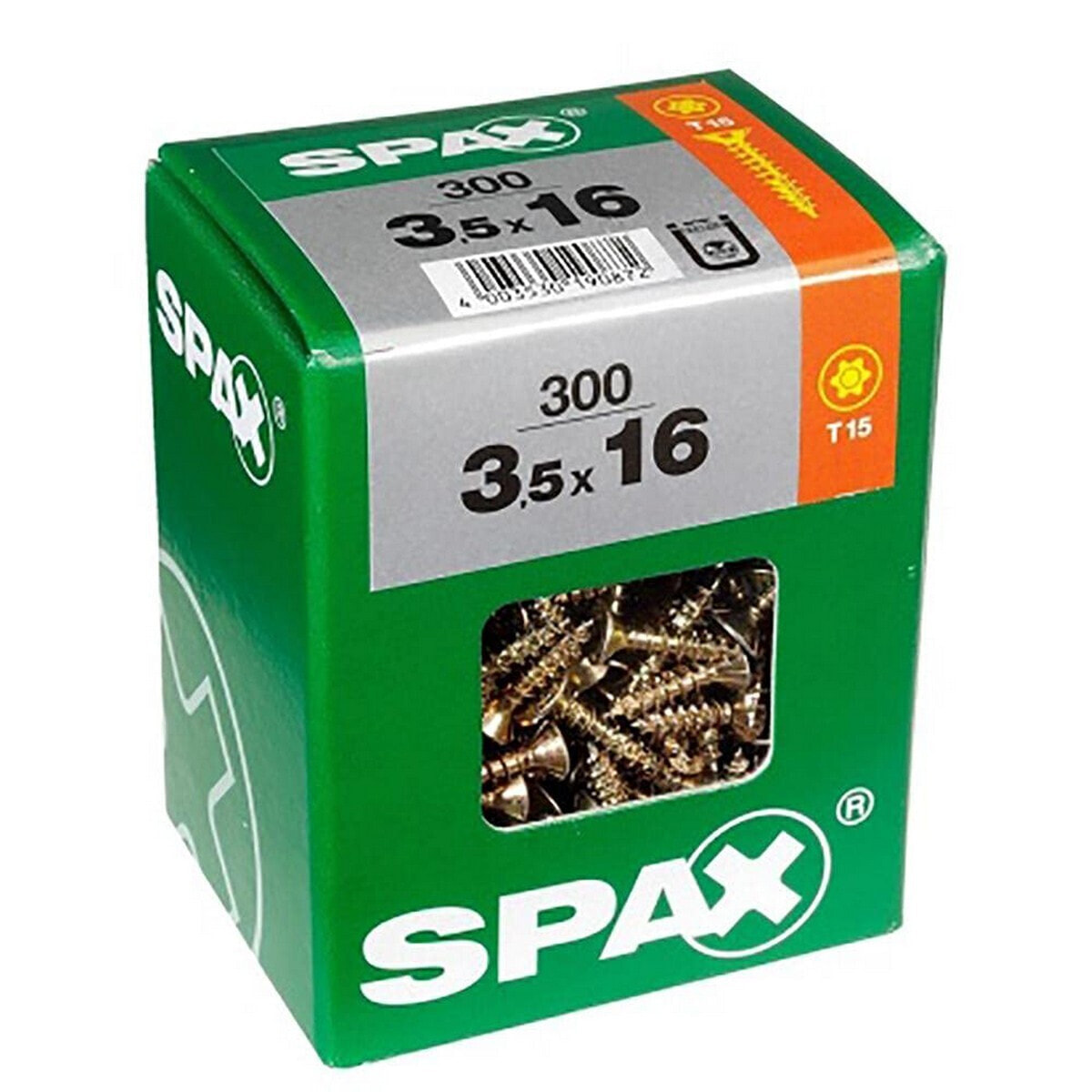 Коробка для винтов SPAX Yellox Деревянный Плоская головка 75 Предметы (5 x 50 mm)