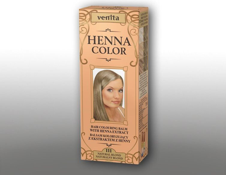 Venita Henna Color Hair Coloring Balm No. 111 Красящий бальзам с экстрактом хны, оттенок натуральный блонд 75 мл