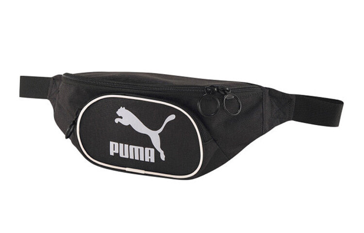 PUMA Classics Original Woven Waist Bag 织物 腰包 男女同款情侣款 黑色 / Аксессуары Puma Classics Original Woven Waist Bag 076928-01