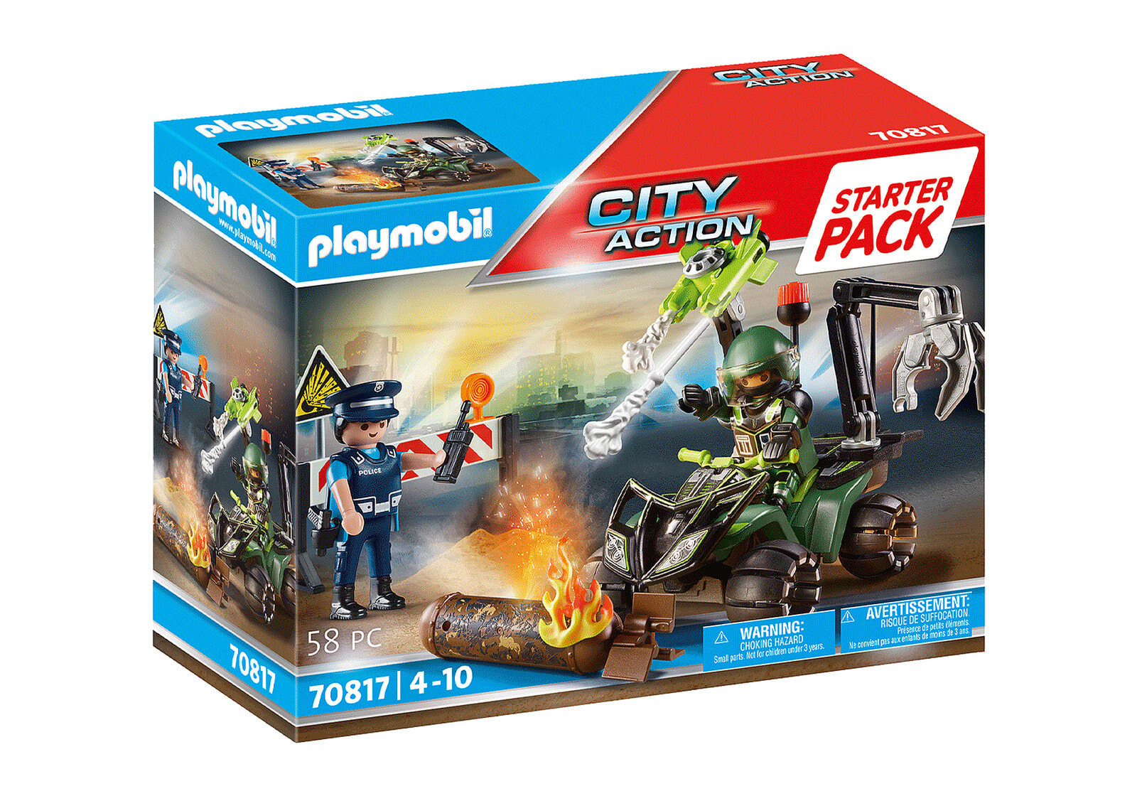 Детский игровой набор и фигурка из дерева Playmobil City Action 70817, Police, Boy, 4 yr(s), Multicolour, Plastic