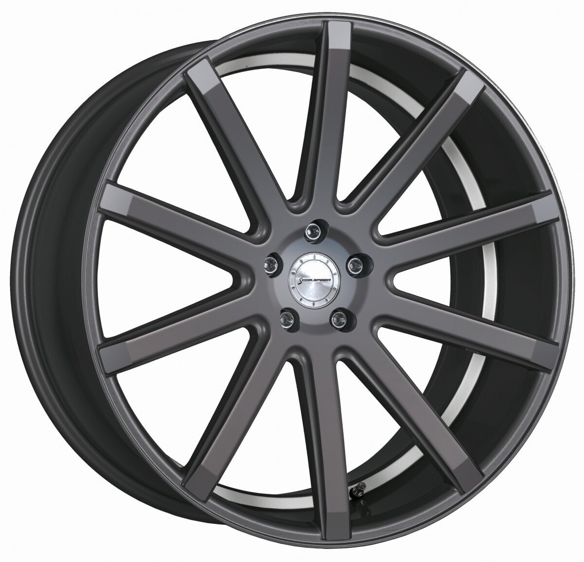 Колесный диск литой Corspeed Deville gunmetal / Undercut Color Trim weiss - DS15 10.5x22 ET25 - LK5/112 ML73.1