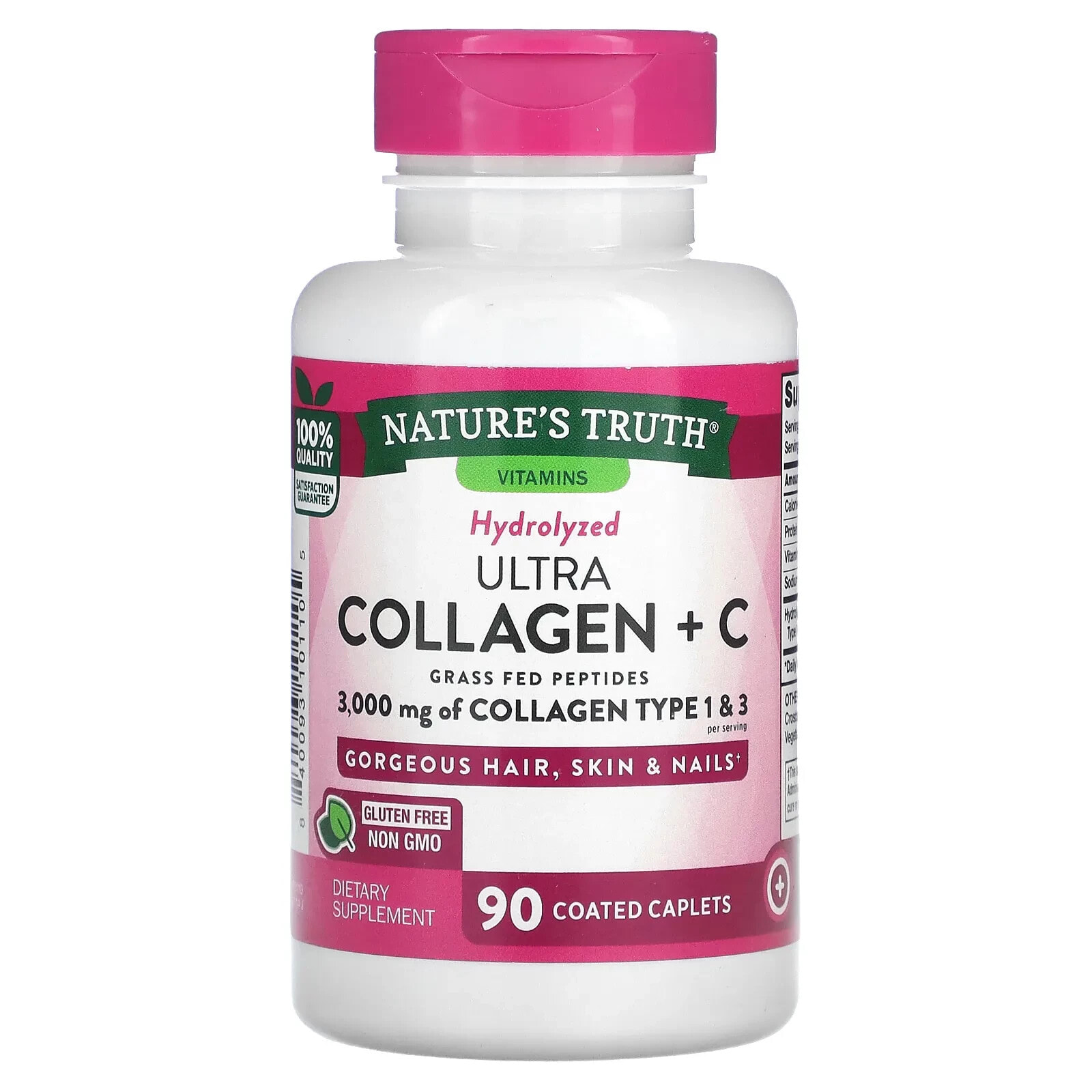 Nature's Truth, Ultra Collagen + C, 3000 мг, 90 капсул, покрытых оболочкой