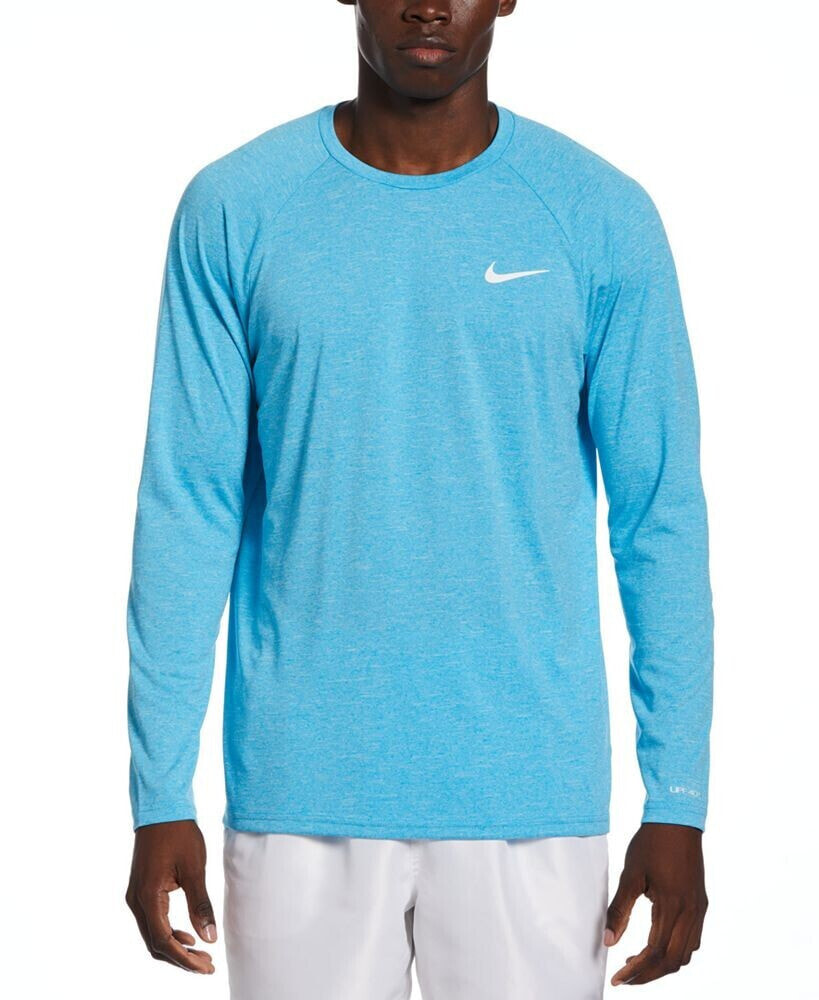 Nike men's Heather Hydroguard Long Sleeve Swim T-Shirt