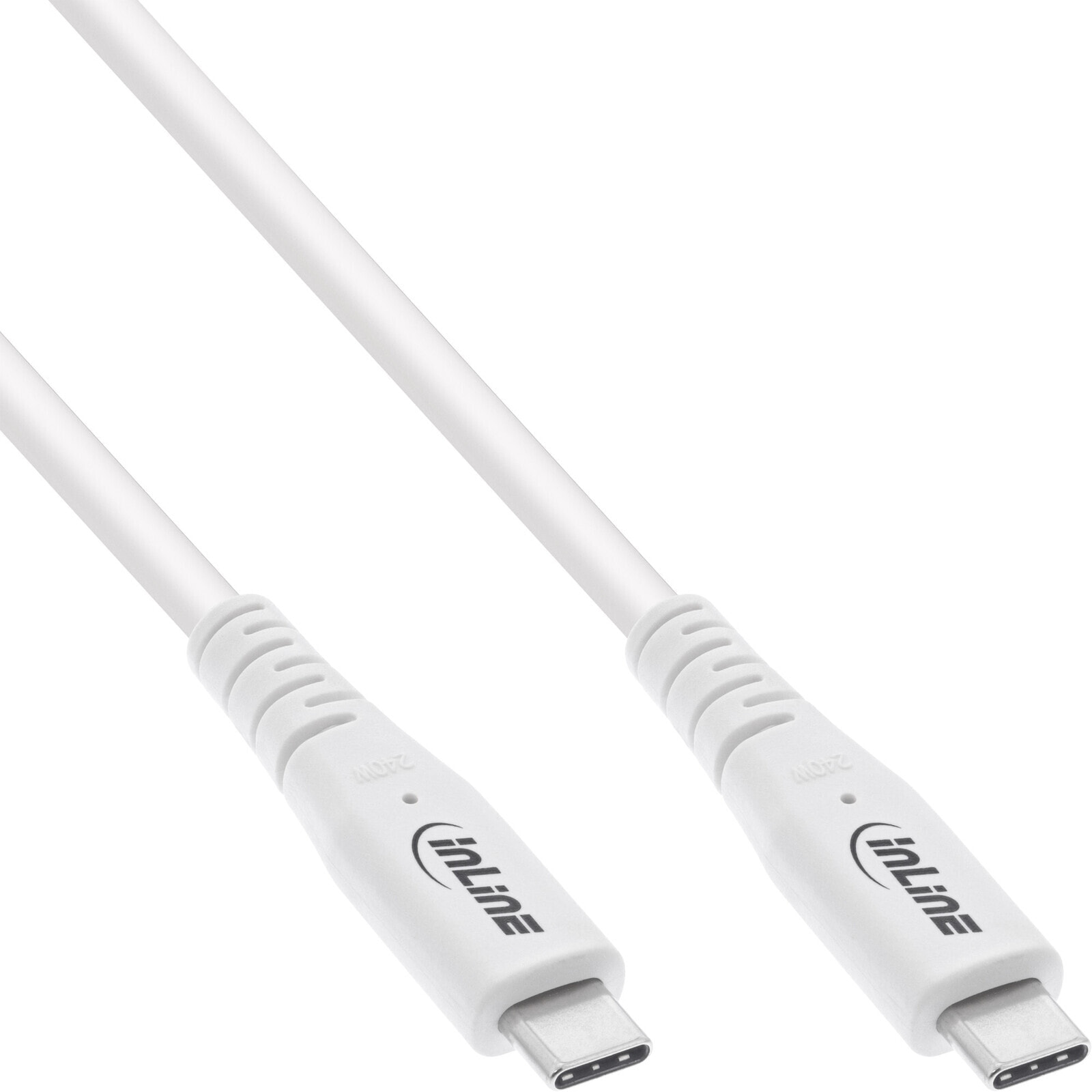 InLine USB4 cable - USB-C male/male - PD 240W - 8K60Hz - TPE - white - 1m