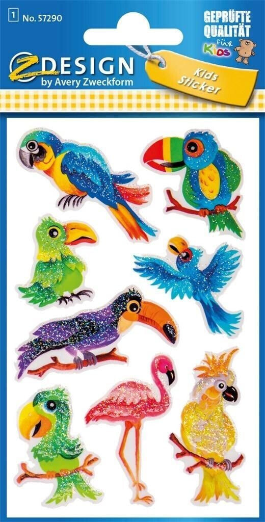 Набор наклеек для детского творчества Zdesign Naklejki brokatowe - Ptaki