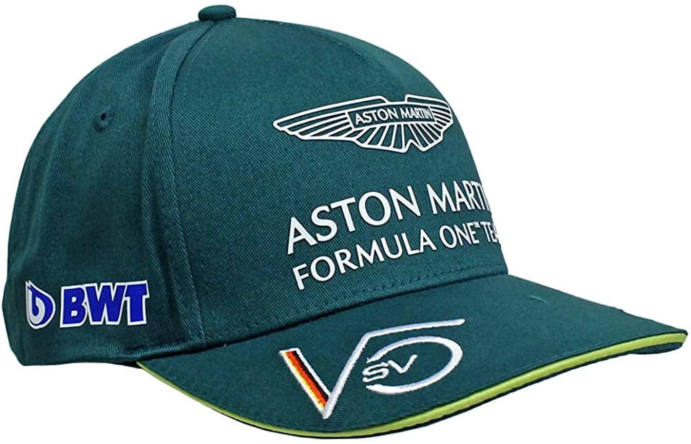 Мужская бейсболка с логотипом Aston Martin F1 Team Baseball Cap | Sebastian Vettel | Adult | Green | 2021