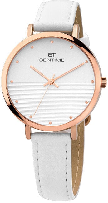 Женские наручные часы с белым ремешком Bentime 005-9MB-PT510112B