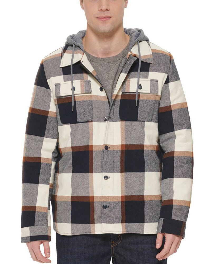 Levi's men's Faux Sherpa Lined Flannel Shirt Jacket