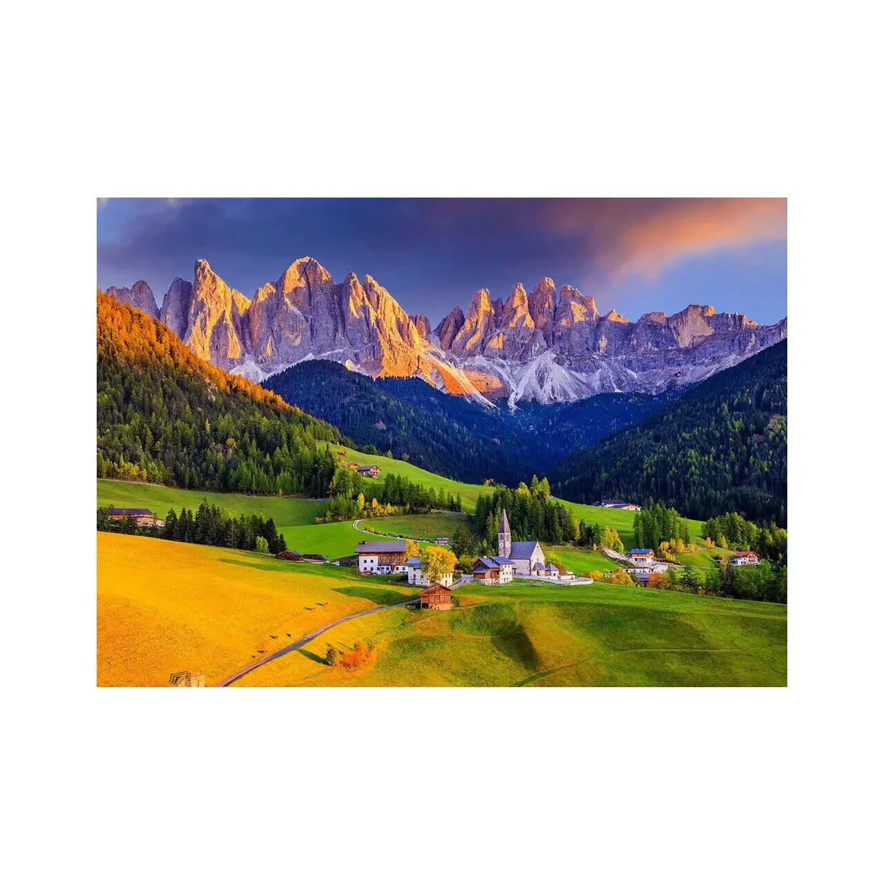 Puzzle Kirche in den Dolomiten Italien