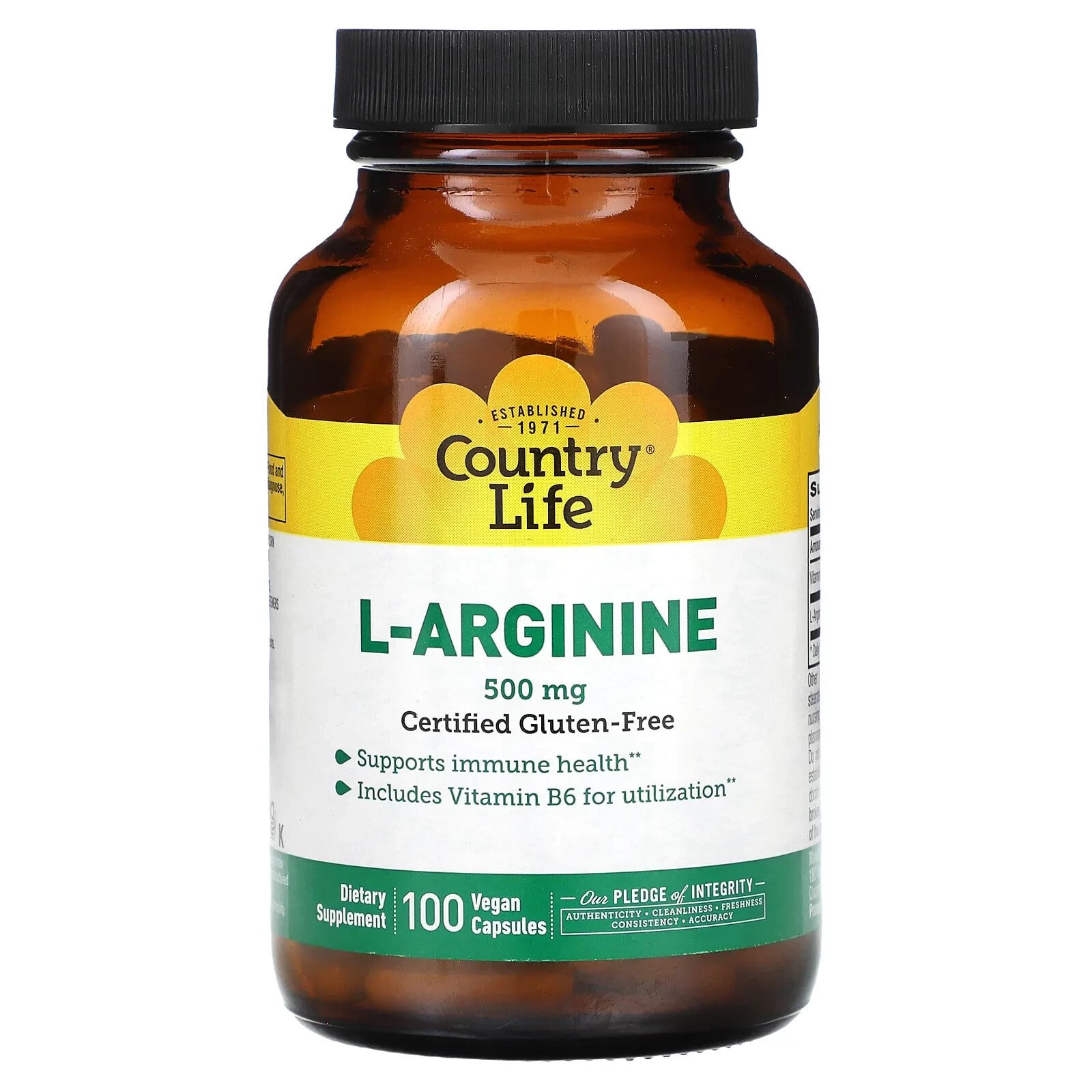 L-Arginine, 500 mg, 100 Vegan Capsules