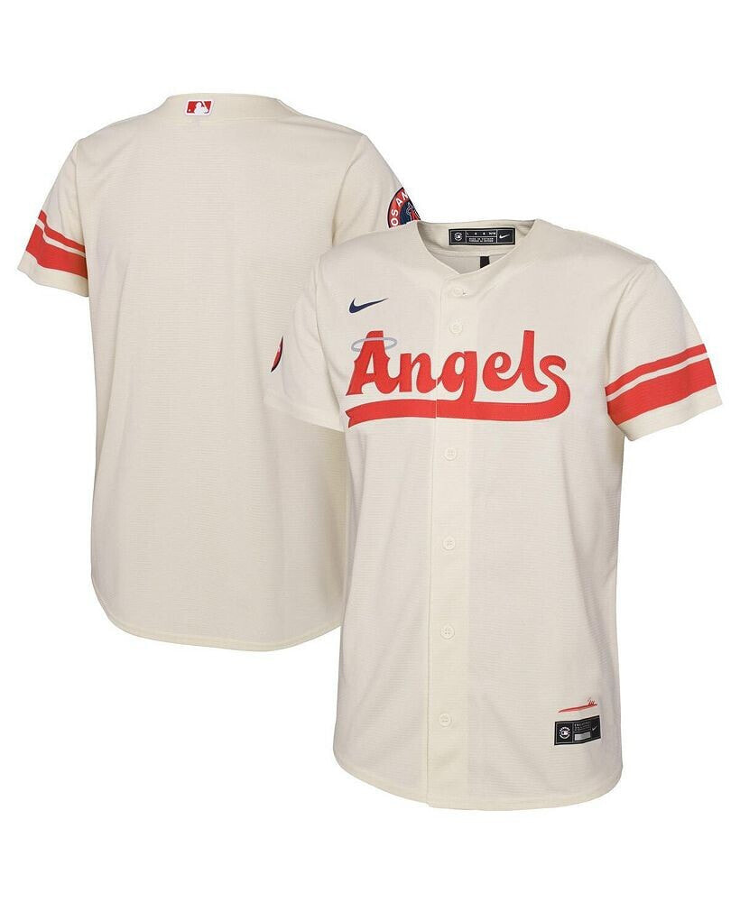 Nike toddler Boys and Girls Cream Los Angeles Angels City Connect Replica Jersey