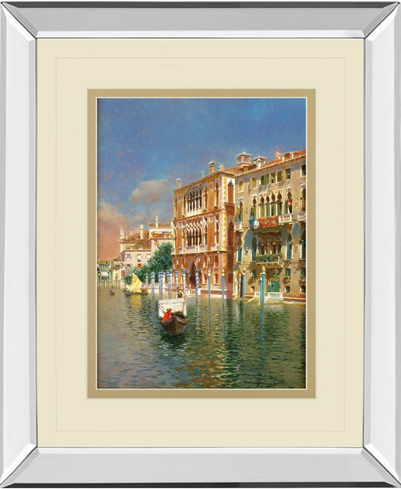 Classy Art the Grand Canal, Venice by Rubens Santora Mirror Framed Print Wall Art, 34