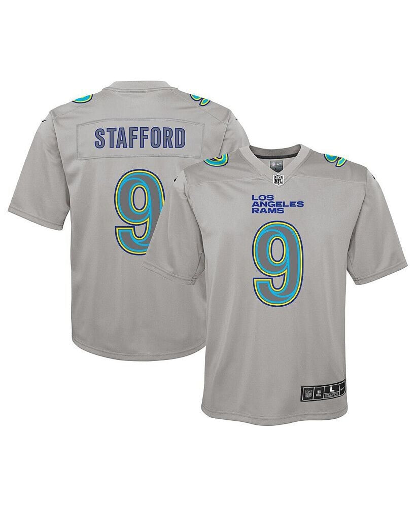 Youth Boys Matthew Stafford Gray Los Angeles Rams Atmosphere Game Jersey