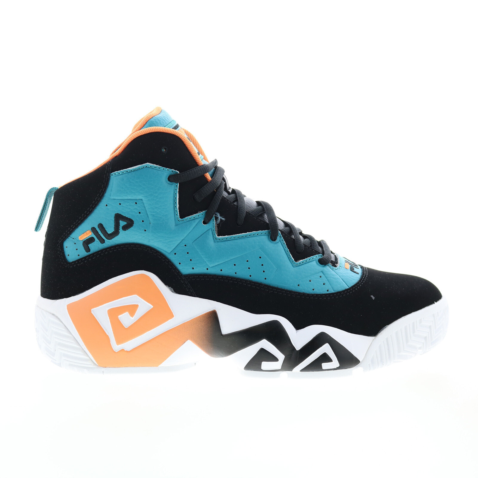 Fila MB 1BM01880-403 Mens Black Leather Lace Up Athletic Basketball Shoes