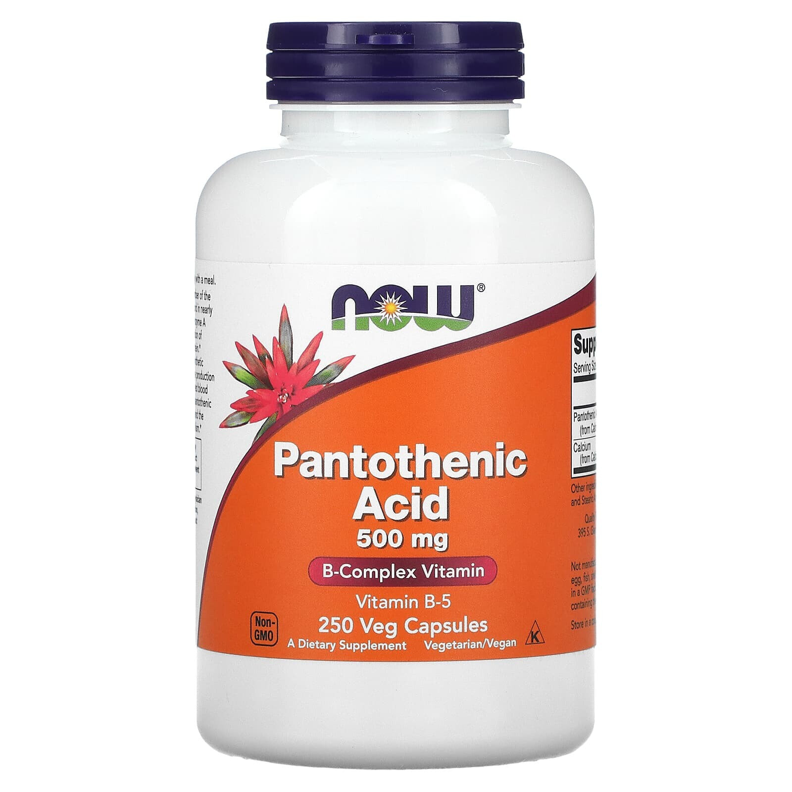 NOW Pantothenic Acid Пантотеновая кислота - витамин В-5 - 250 капсул