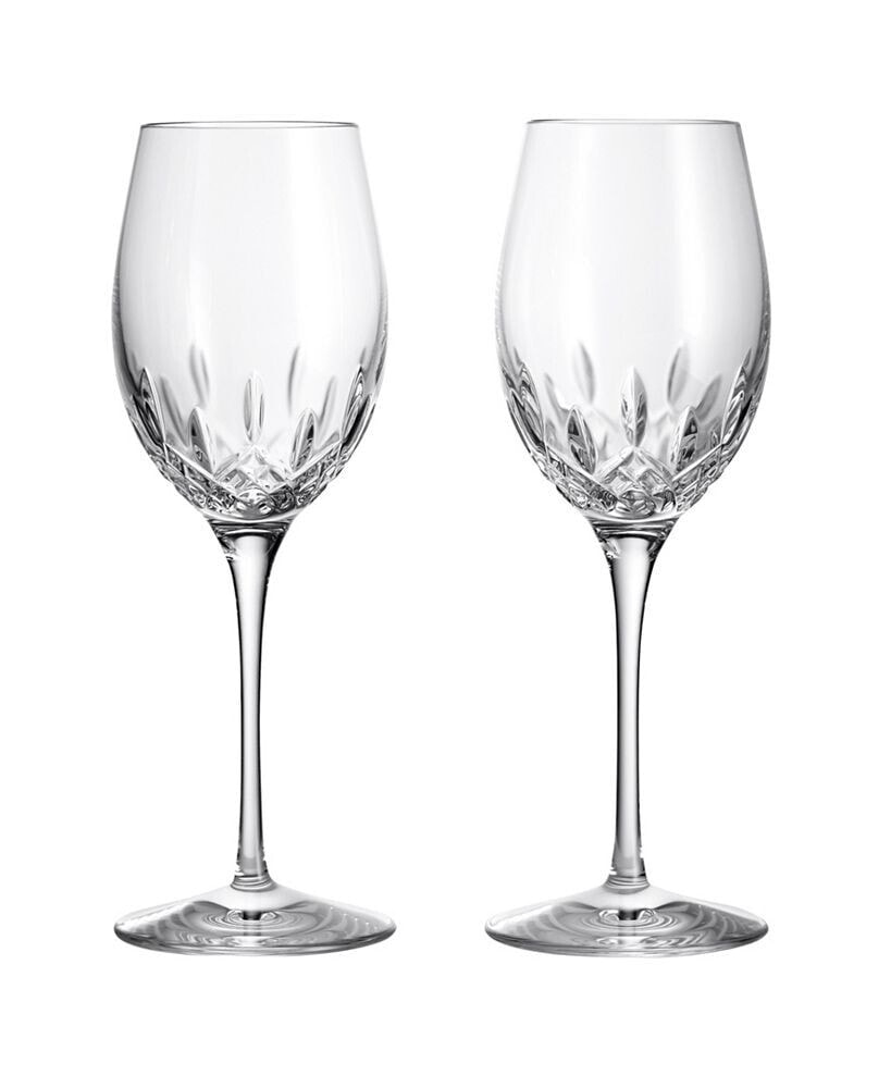 Waterford lismore Essence White Wine Glasses 14 Oz, Set of 2