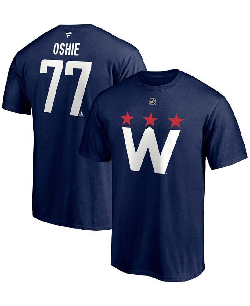 Men's TJ Oshie Navy Washington Capitals 2020/21 Alternate Authentic Stack Name and Number T-shirt
