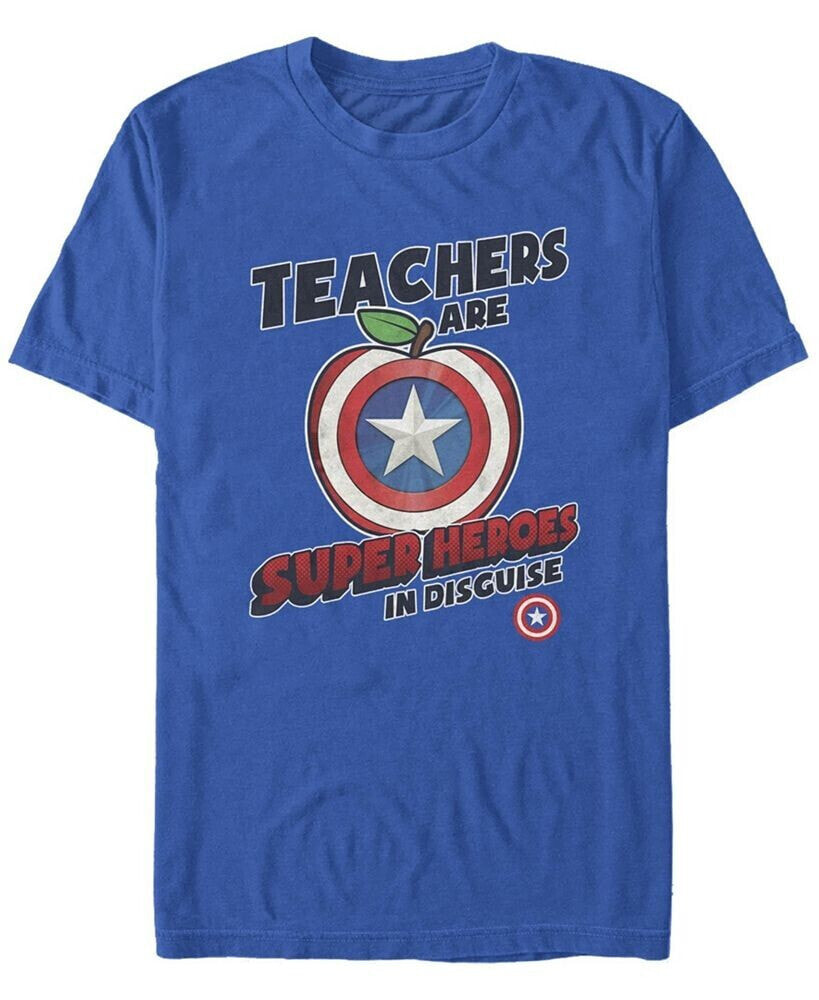 Men's Super Teacher Captain Short Sleeve Crew T-shirt