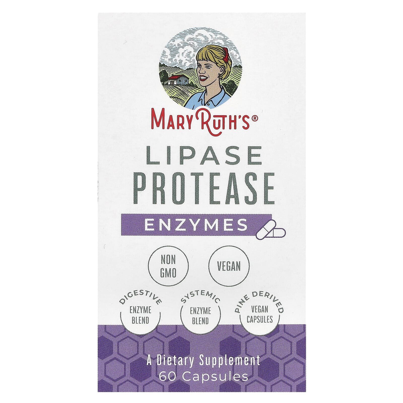 Lipase Protease Enzymes, 60 Capsules