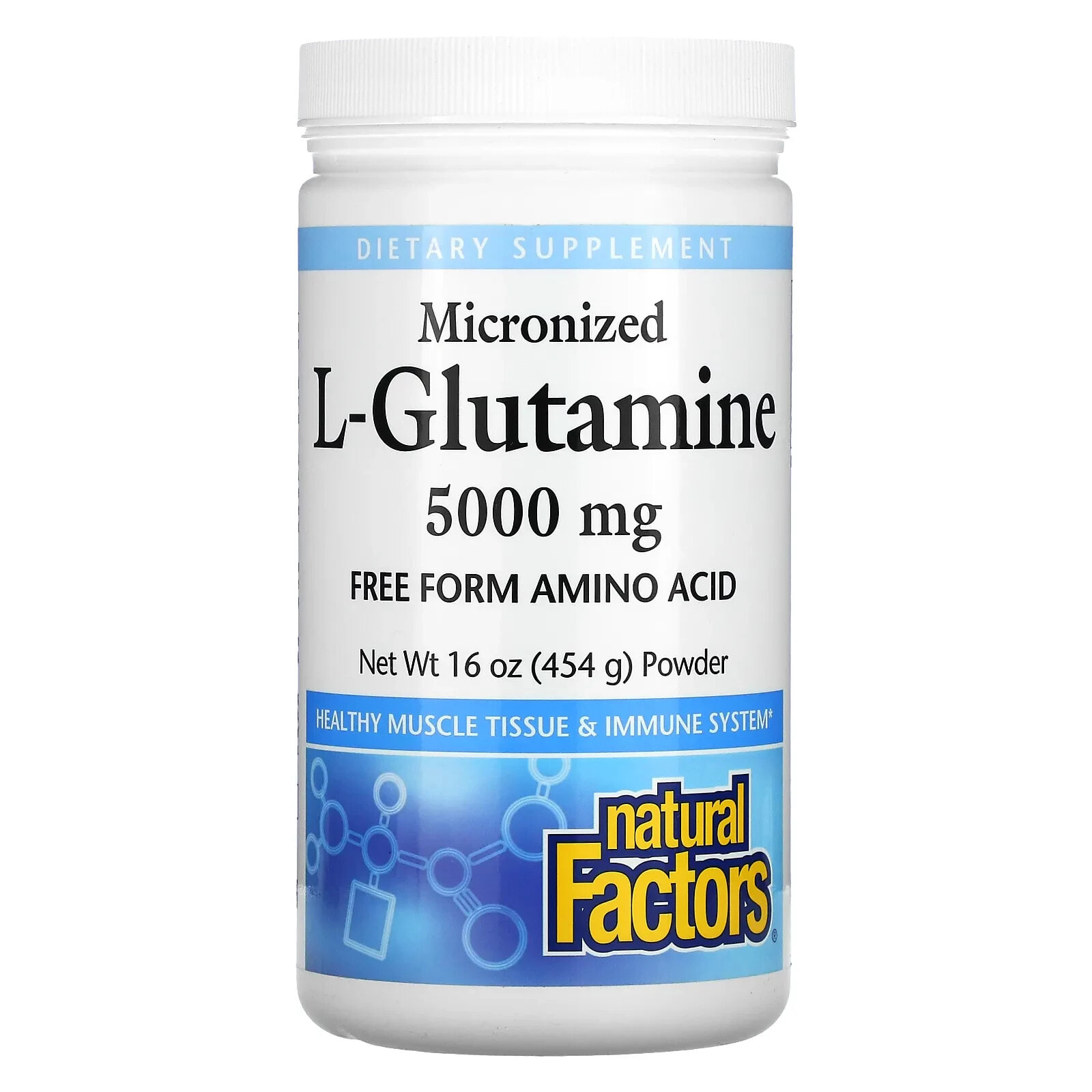 Natural Factors, Micronized L-Glutamine, 500 mg, 90 Vegetarian Capsules