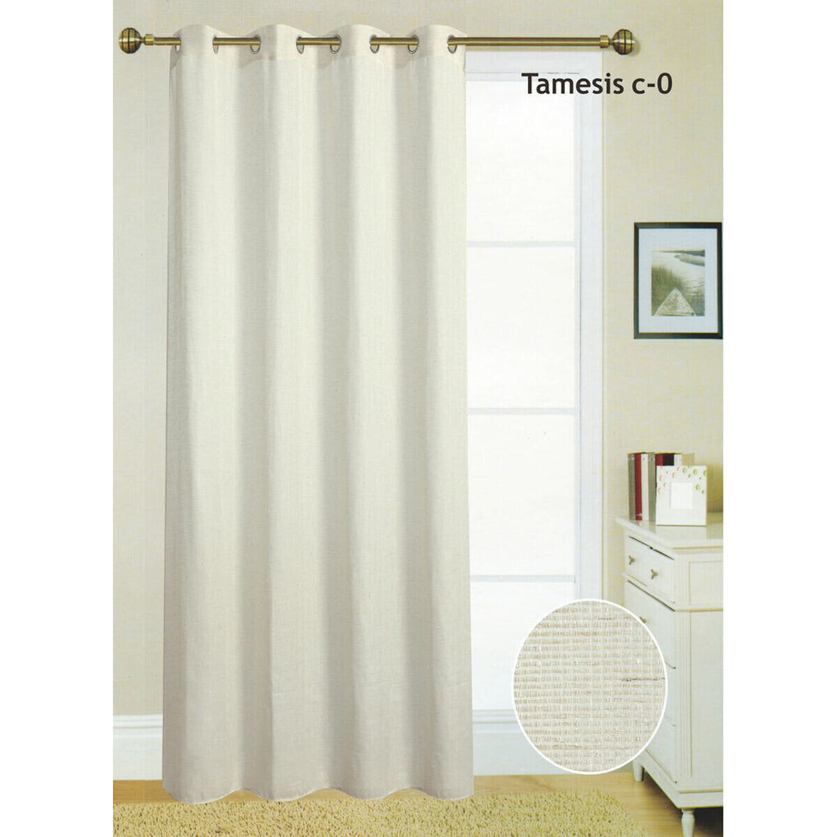 Curtain Hosteline TAMESIS Soft green 140 x 260 cm