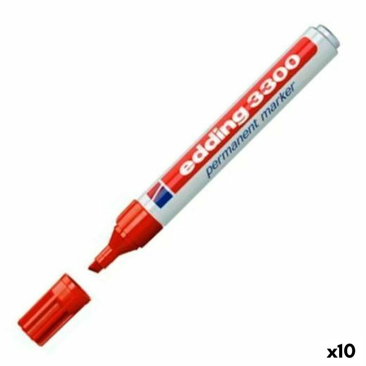 Постоянный маркер Edding 3000 Красный (10 штук)