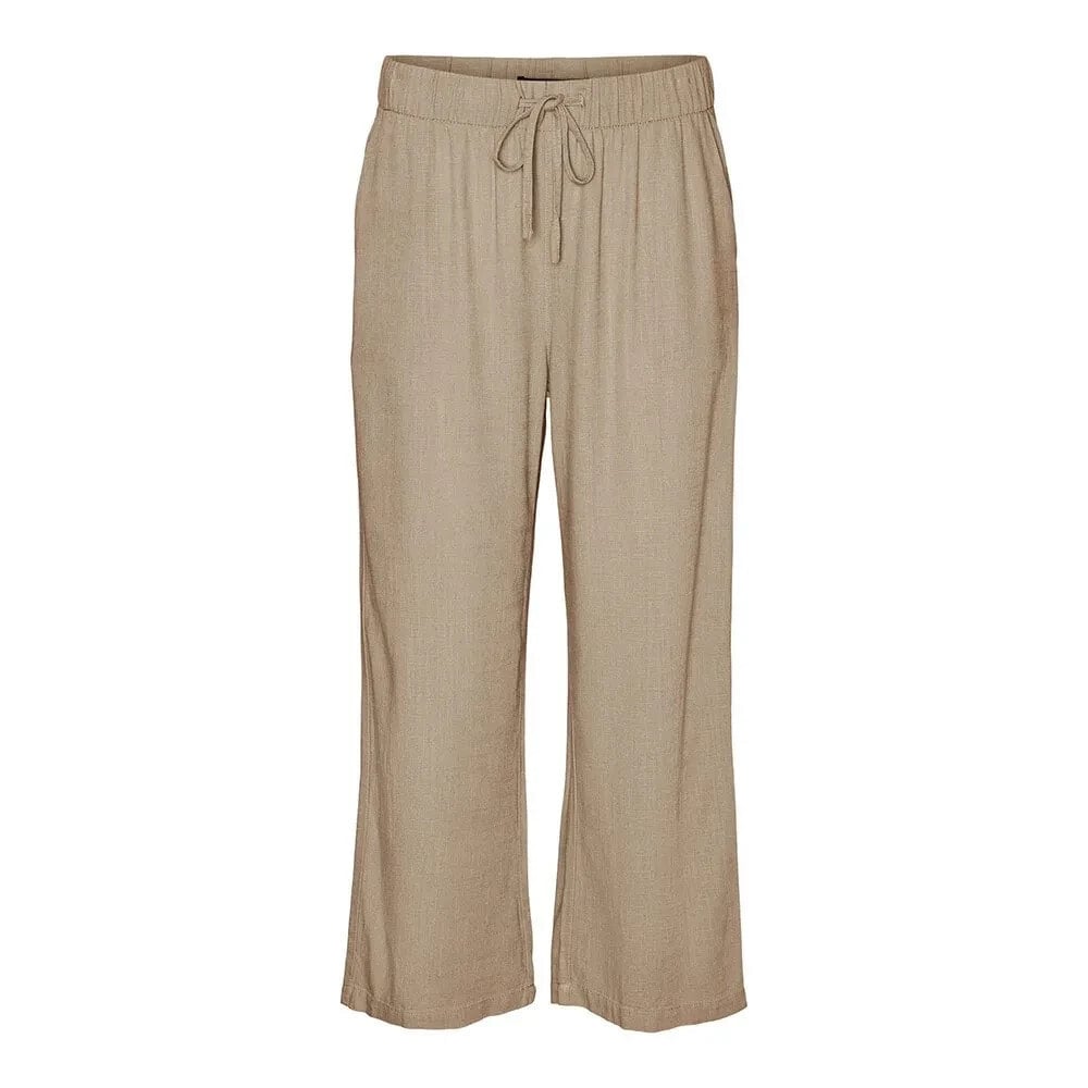 VERO MODA Line Cropped Linen Mix pants