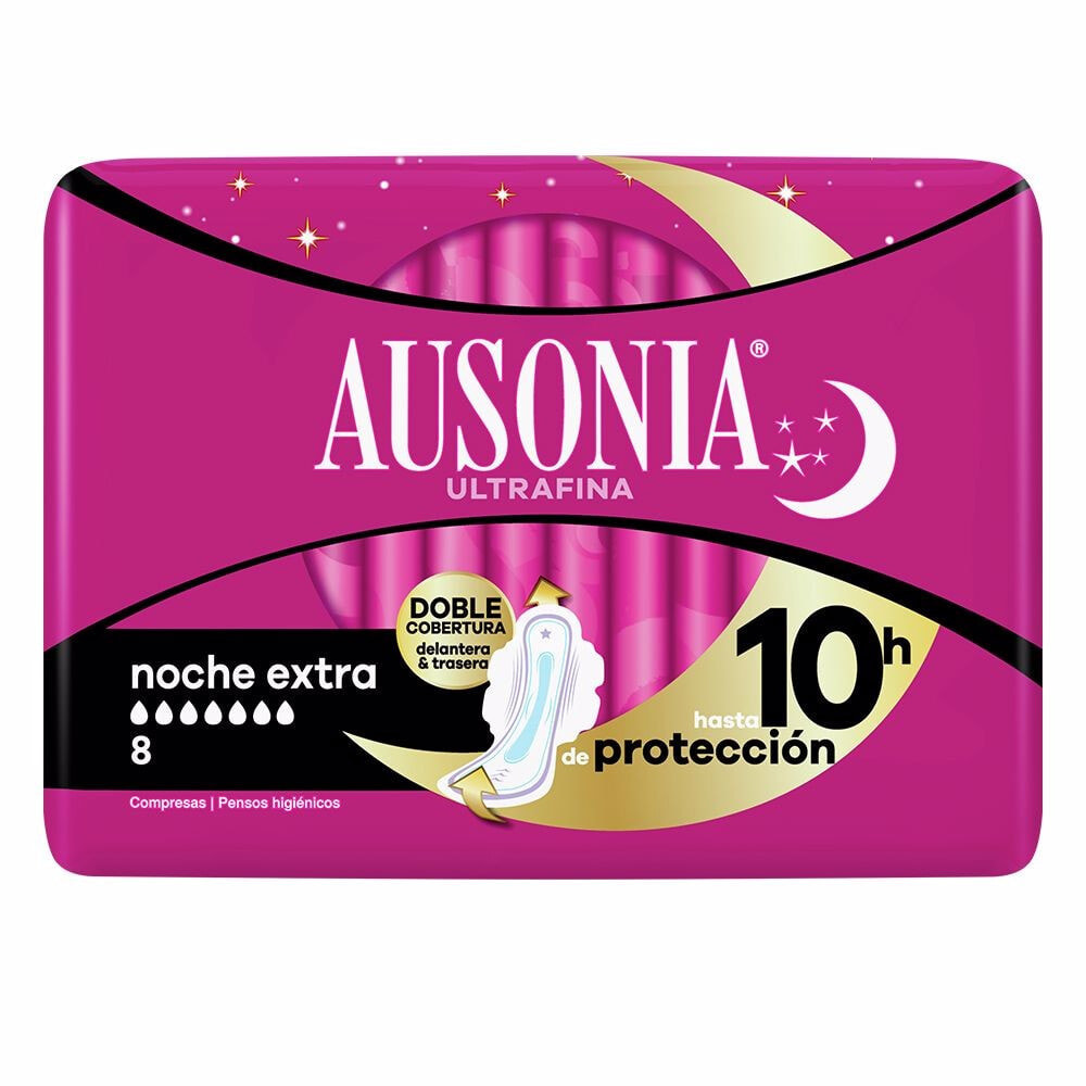 Ausonia Ночные прокладки, экстра-защита от протекания до 10 часов 8 шт.