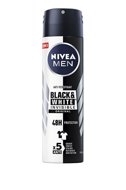 Nivea Invisible For Black & White Power Antiperspirant Spray Невидимый антиперспирант-спрей для мужчин 150 мл