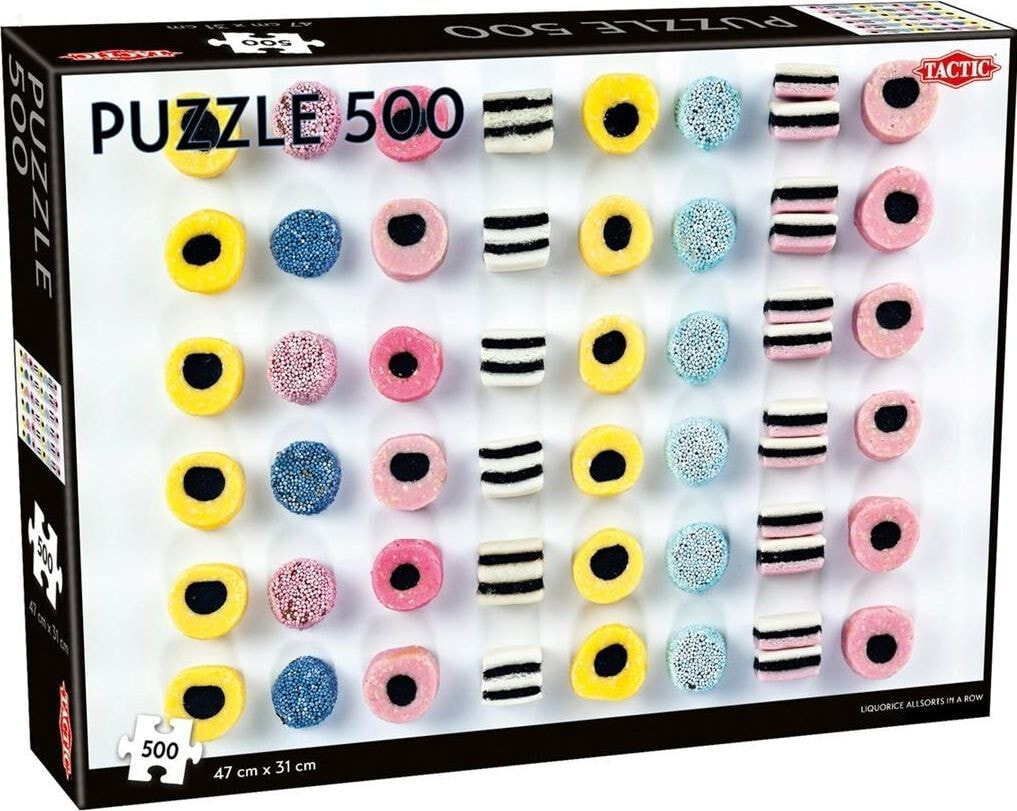 Tactic Puzzle 500 Liquorice allsorts in a row