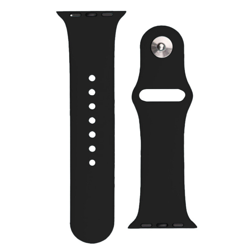 Silikonowy pasek do zegarka Apple Watch Ultra 2-9/SE 42/44/45mm Silicone Strap APS czarny