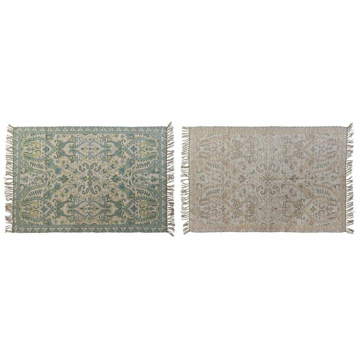 Carpet DKD Home Decor 120 x 180 x 0,5 cm Red Polyester Green Arab (2 Units)