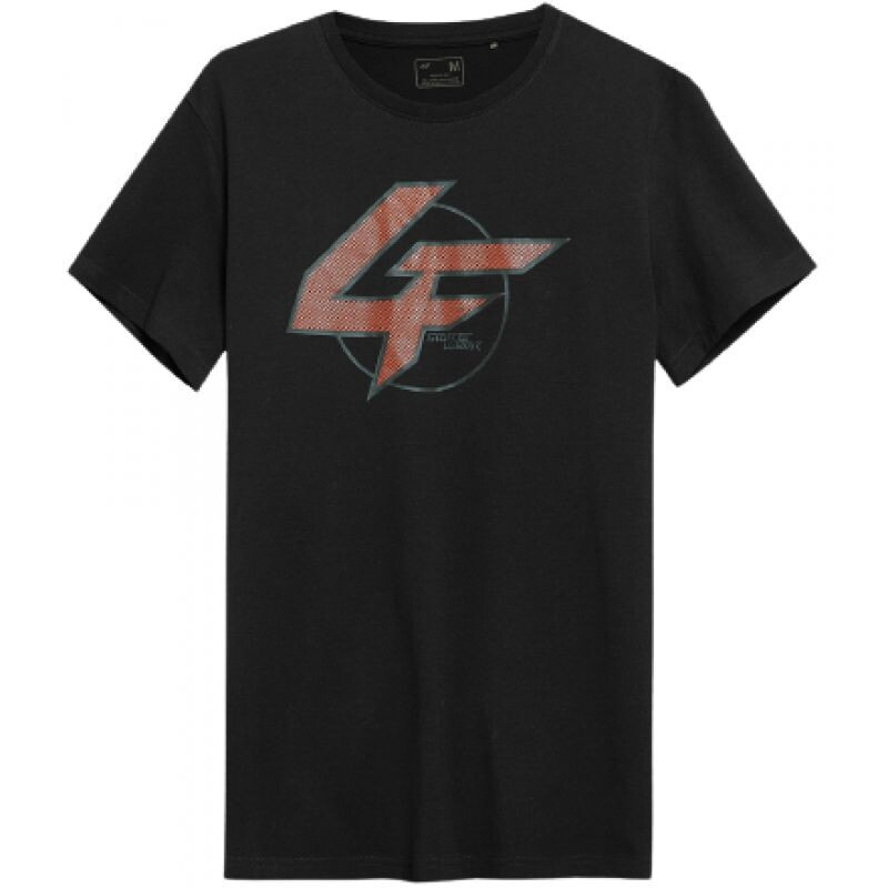 Мужская футболка спортивная черная с логотипом 4F M H4Z21-TSM022 Black