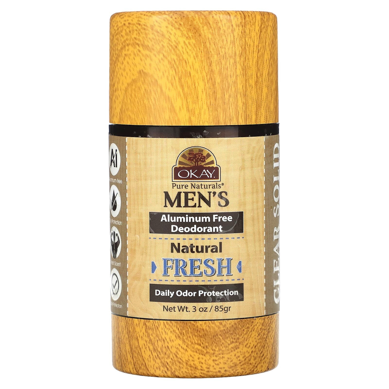 Men's Aluminum Free Deodorant, Natural Fresh, 3 oz (85 g)